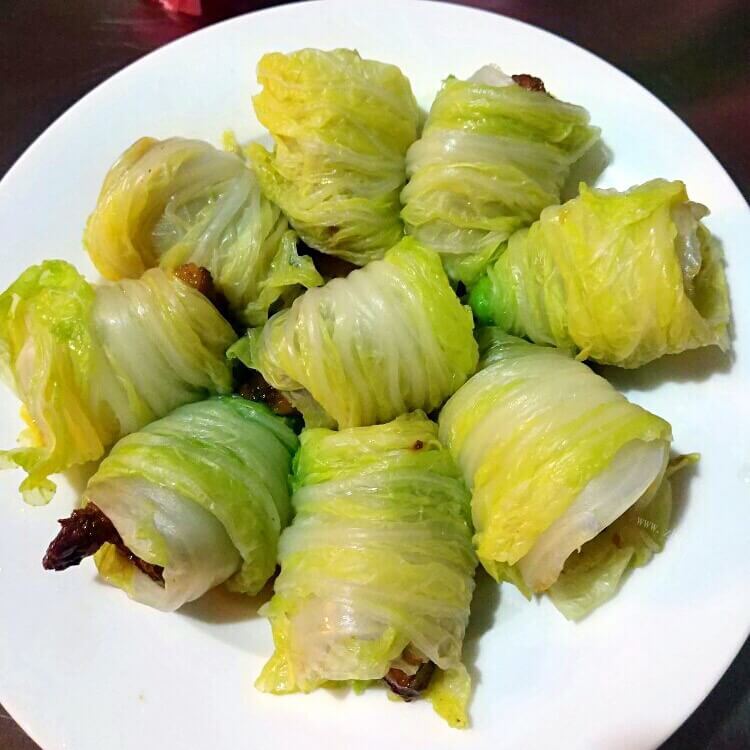 自制娃娃菜包心菜卷 