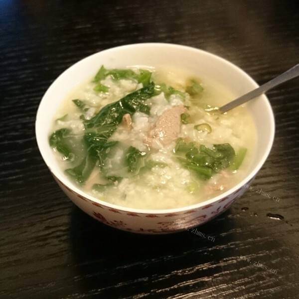 诱人的菠菜蛋黄粥