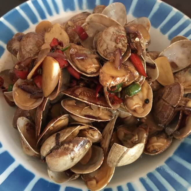 美味的麻辣花蛤