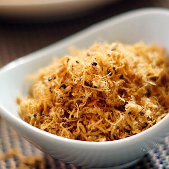 美味的芝麻微辣肉松