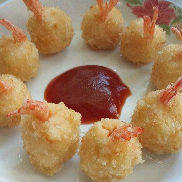 美味的杏仁虾球