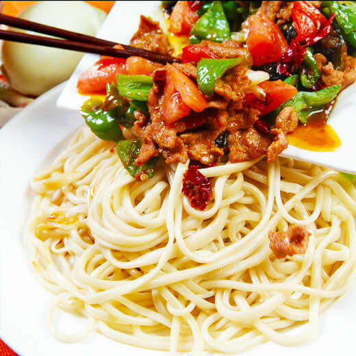 美味毛白菜拌面