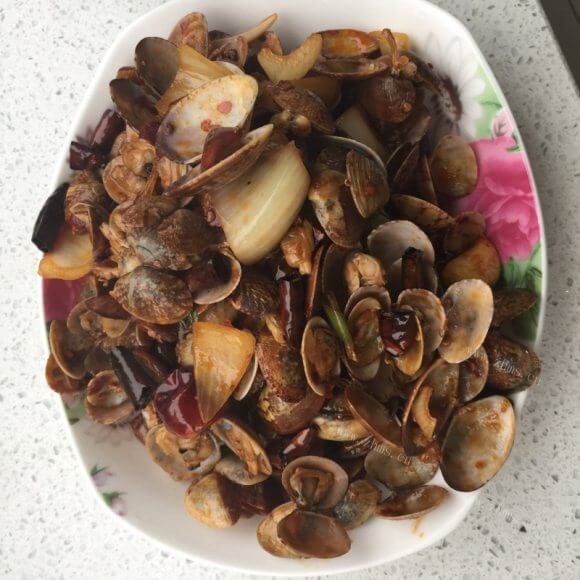 美味的麻辣花蛤