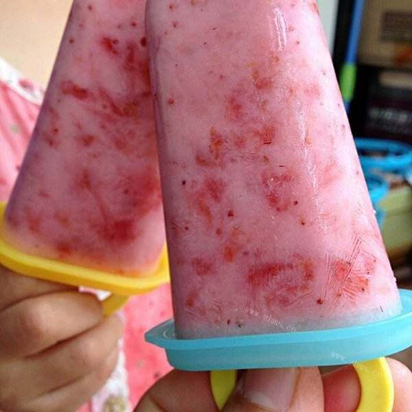 解暑美食自制水果冰棒