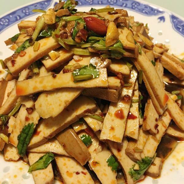 香辣豆豉炒香干豆腐