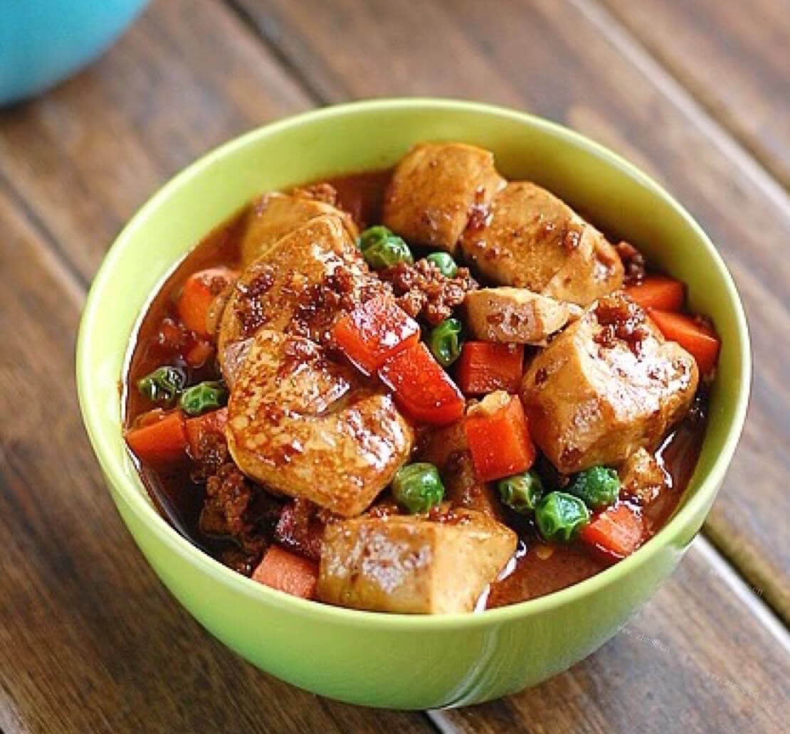 美味猪肉炒豆腐