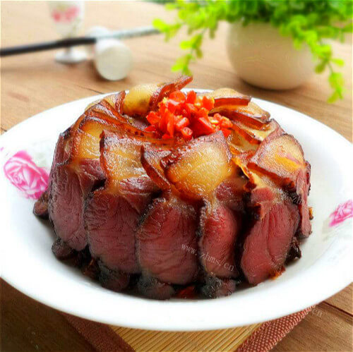 好吃的农家蒸腊肉