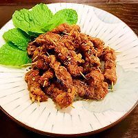 家常孜然牙签羊肉做法图解5)