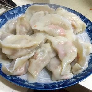 美味的胡萝卜鲜肉水饺