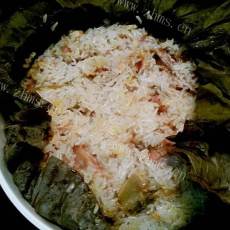 荷叶排骨土豆糯米饭