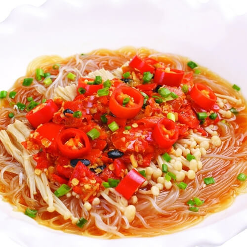 酸辣鸡丝剁椒金针菇