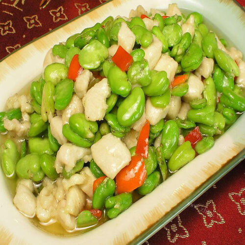 肉炒蚕豆米