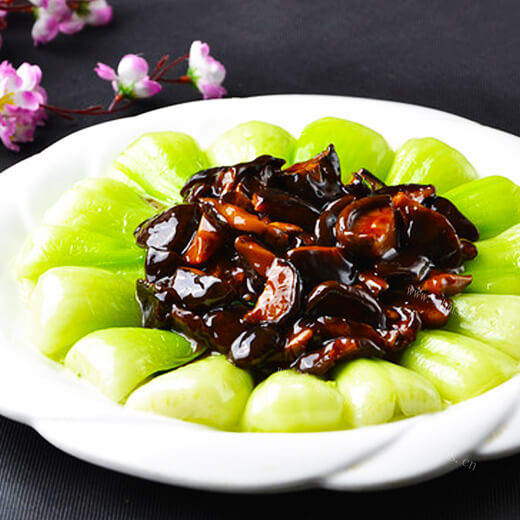 家常小素之香菇扒油菜