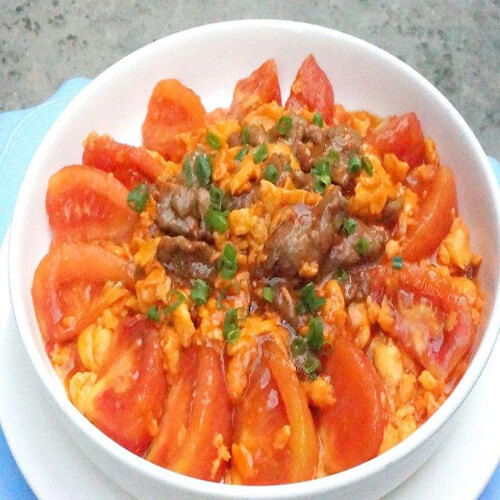 美味西红柿豆腐炒肉
