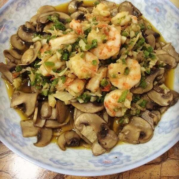 色香味俱全的蘑菇炒虾仁