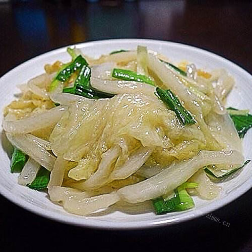 美味的清炒白毛菜