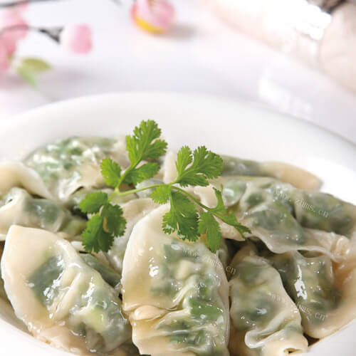 美味的虾仁猪肉大葱水饺