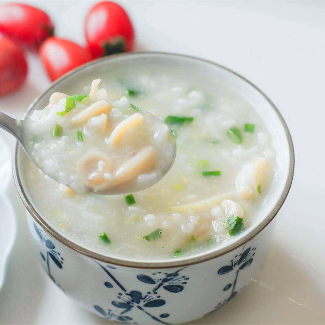 美味的海鲜早餐粥