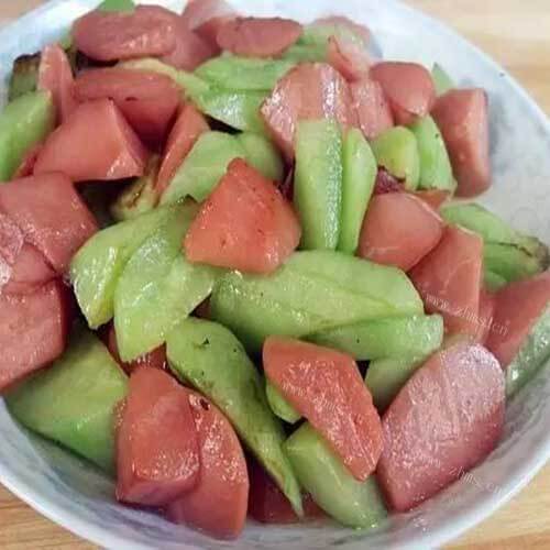 火腿炒西葫