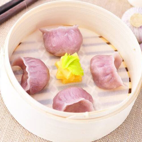 美味的蒸粗粮素饺