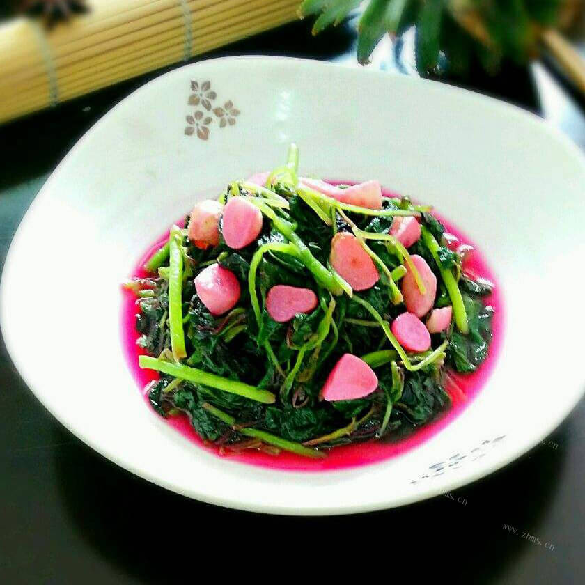 美味的蒜蓉紫苋菜