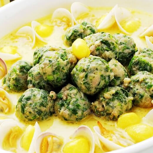 荠菜豆腐丸子