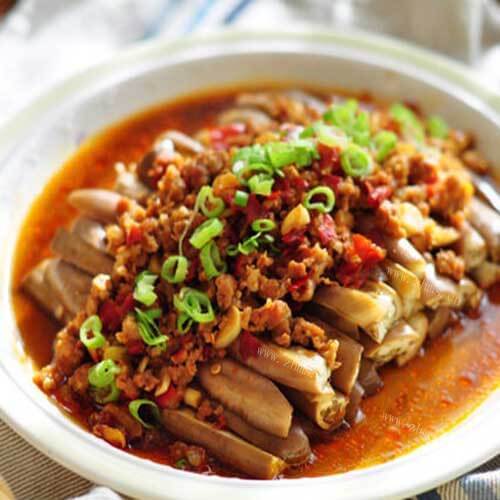 家常肉末蒸茄子