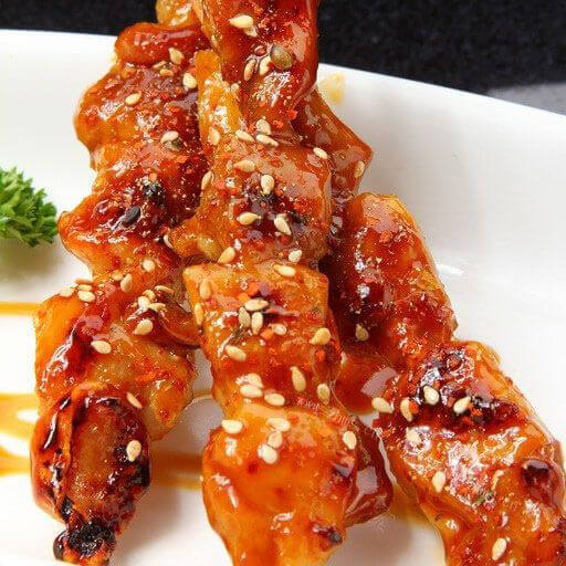 自制香烤鸡肉串