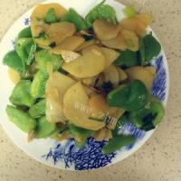 葱香青椒土豆片