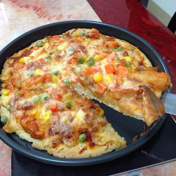 美味的鸡柳披萨