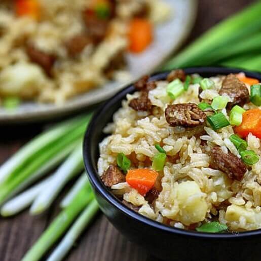 美味的羊肉焖饭