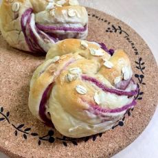 粗粮紫薯花团包