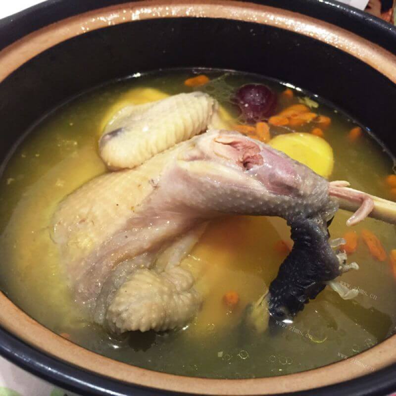 营养的杞子红枣鸡汤