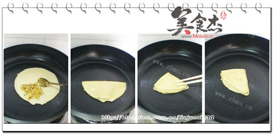 好吃的苹果炼奶鸡蛋饼做法图解8)