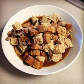 美味农家猪肉炖冻豆腐