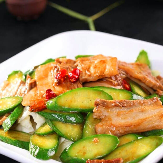 家常黄瓜炒肉