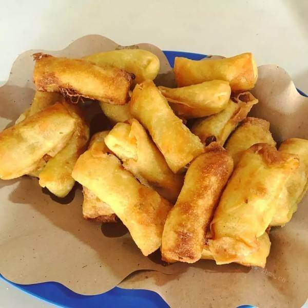 健康美食之香蕉芝士春卷
