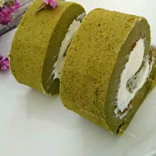 美味的抹茶瑞士卷