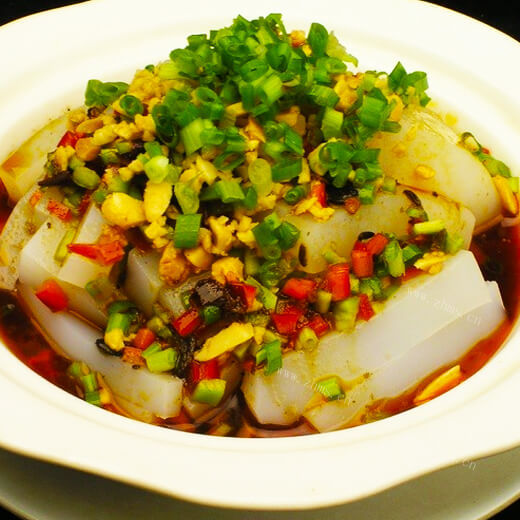 黑暗料理之韭菜拌凉粉