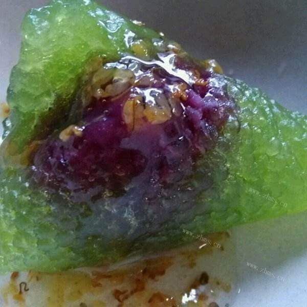 香甜的水晶西米紫薯粽