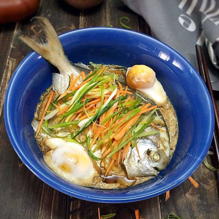 我的咸蛋蒸黄鱼