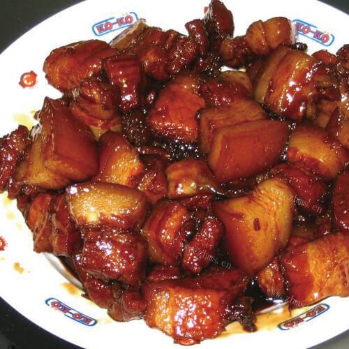 美味的无油红烧肉
