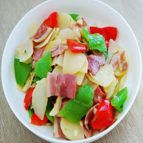 美味培根香煎土豆片