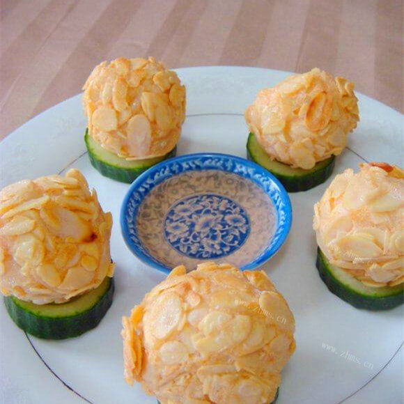 自制杏仁虾球