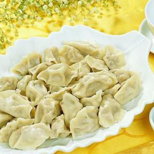 美味的素馅韮菜饺子