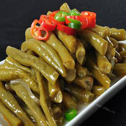 美味的腌桂阳酸豆角