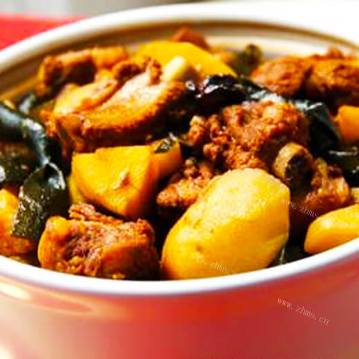 美味的猪肉炖山药豆角