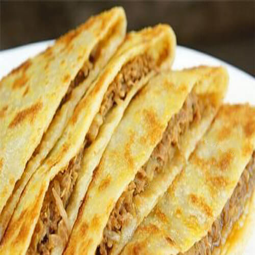 「手工美食」葱肉饼