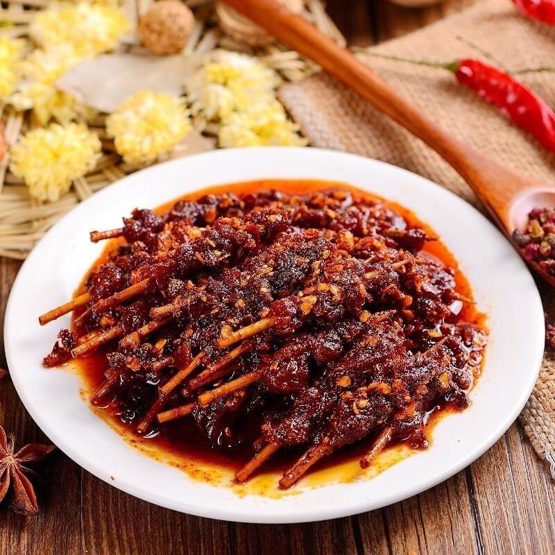 自制麻辣牙签肉