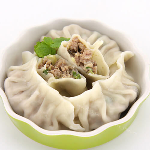 自制笋丁香菇饺子